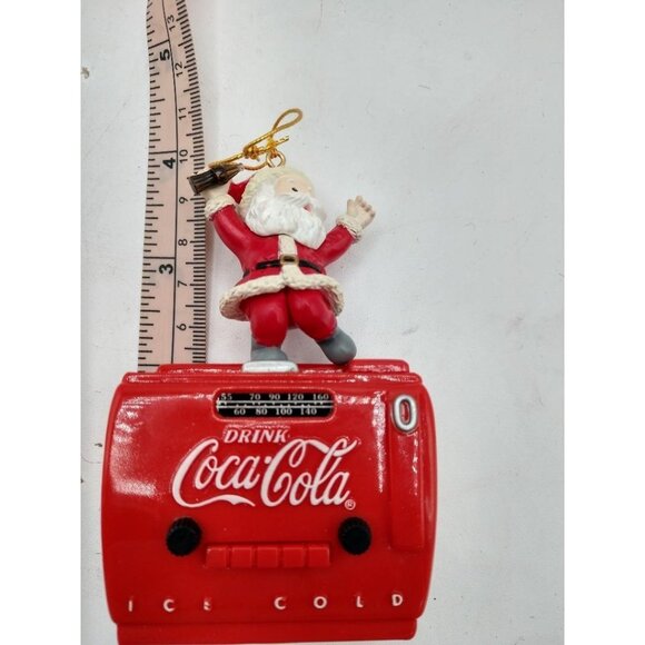Coca-Cola Santa With Miniature Cooler Christmas Ornament Masterpiece Editions By - Picture 3 of 6